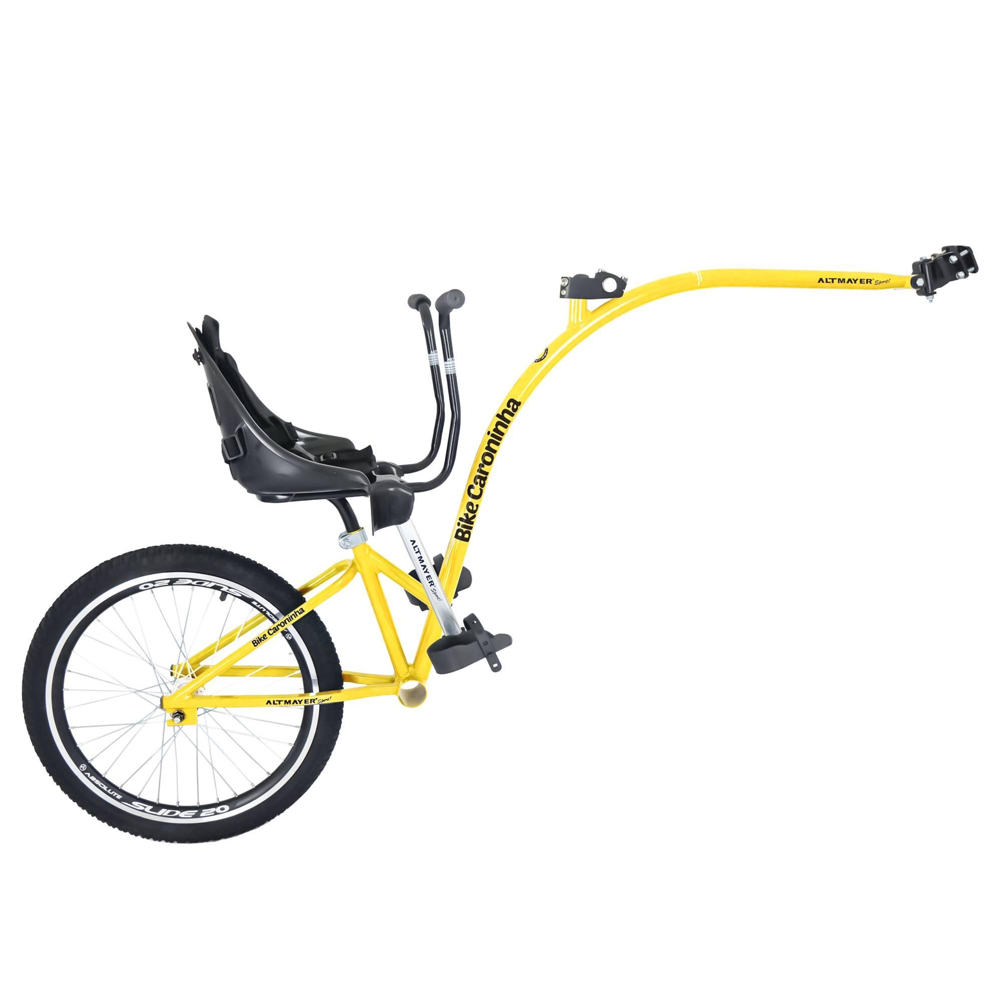 Bike Caroninha Baby Completo Amarelo com Assento Preto