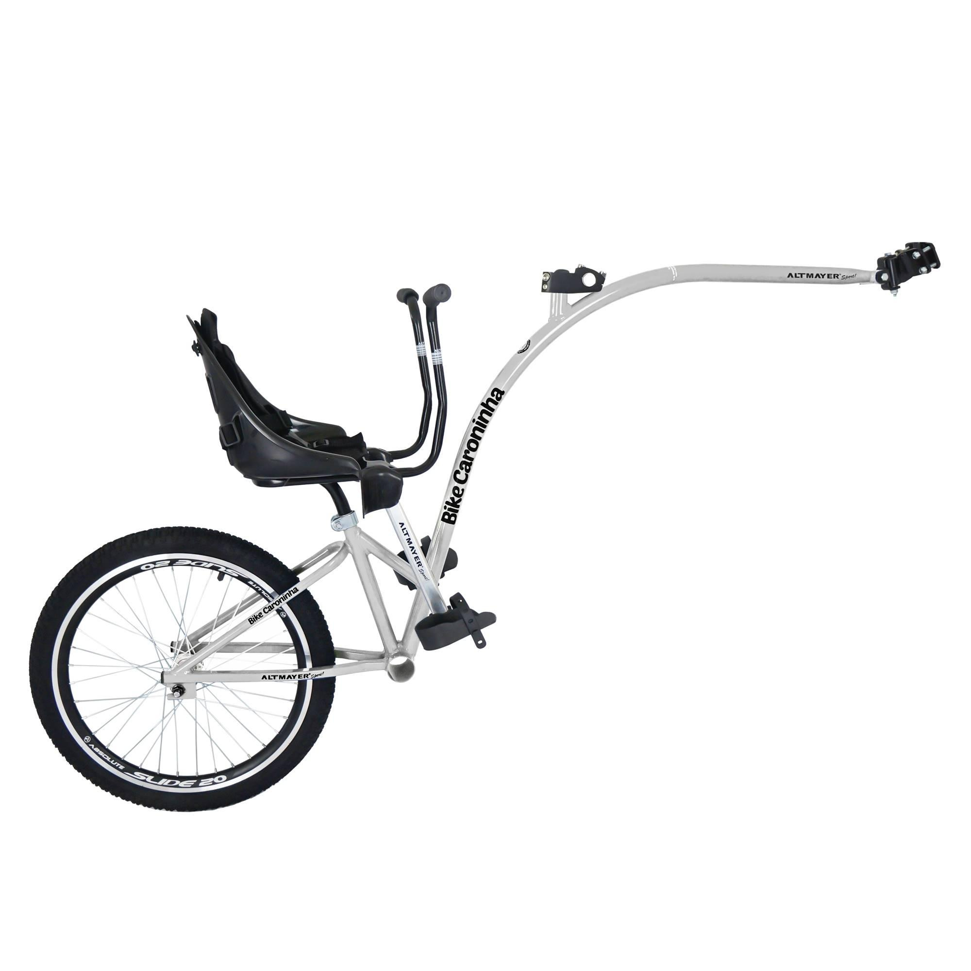 Bike Caroninha Baby Completo Cinza com Assento Preto