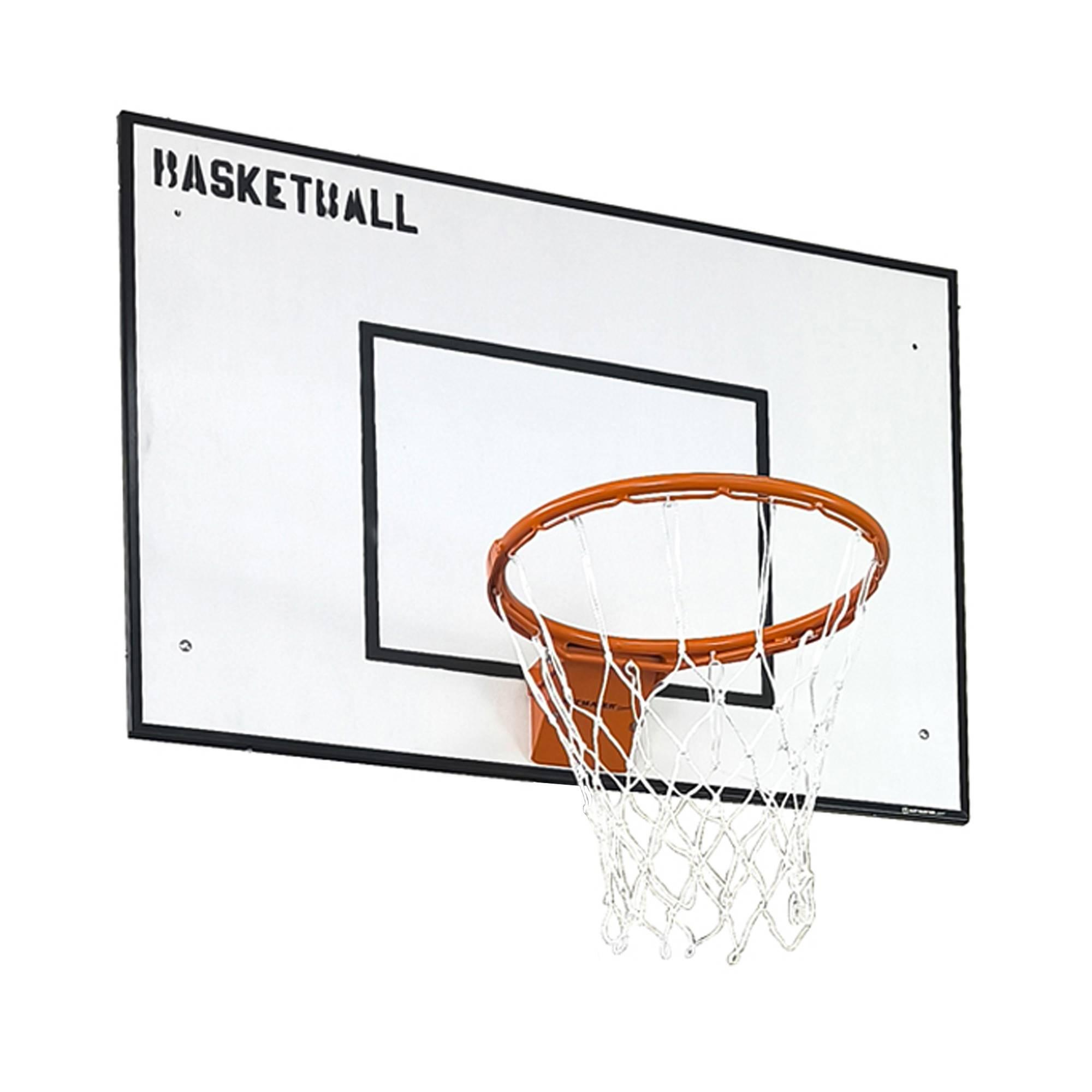 Kit tabela de Basquete (120x80cm)  Cesta Retrátil com Molas