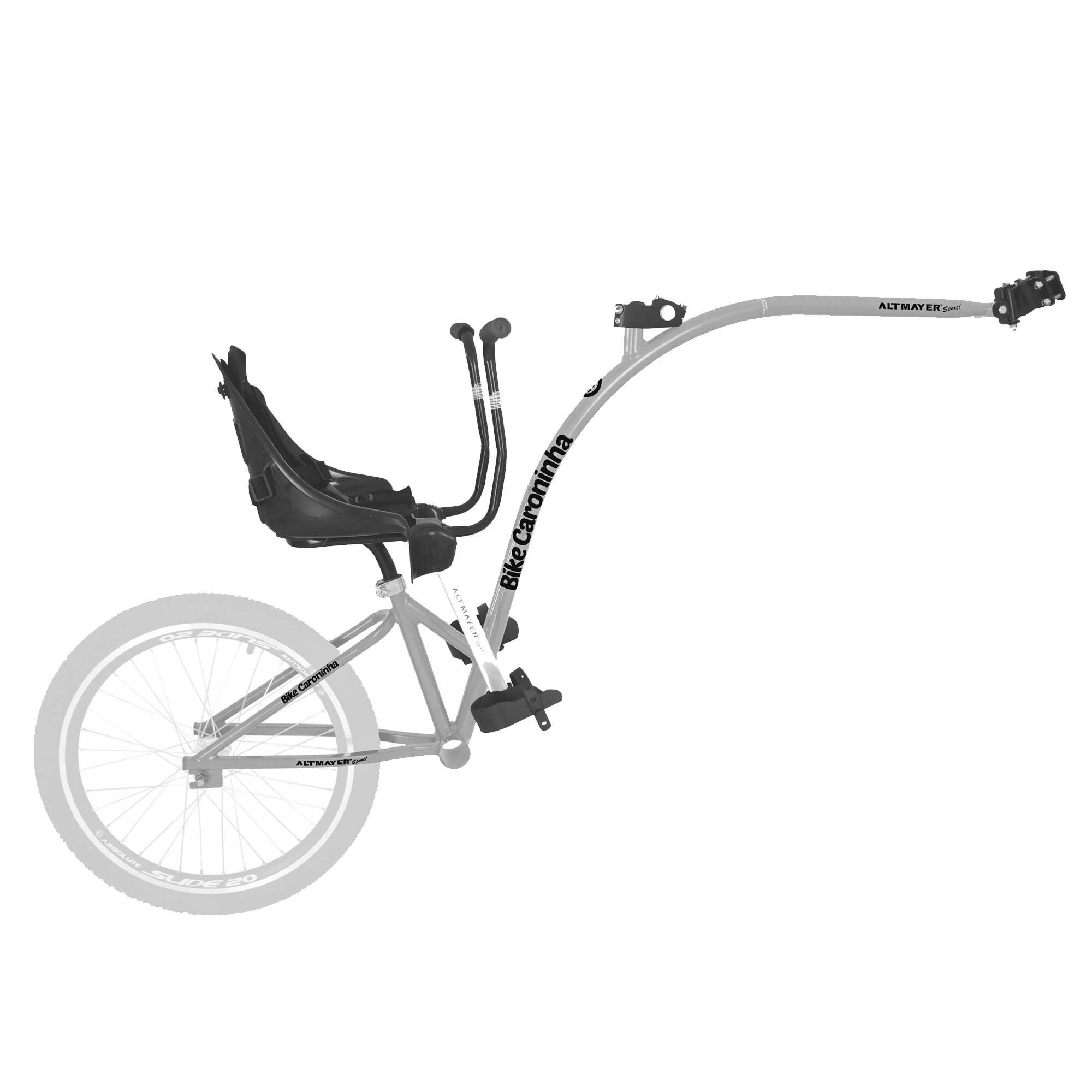 Bike Caroninha Baby Quadro Cinza com Assento Preto