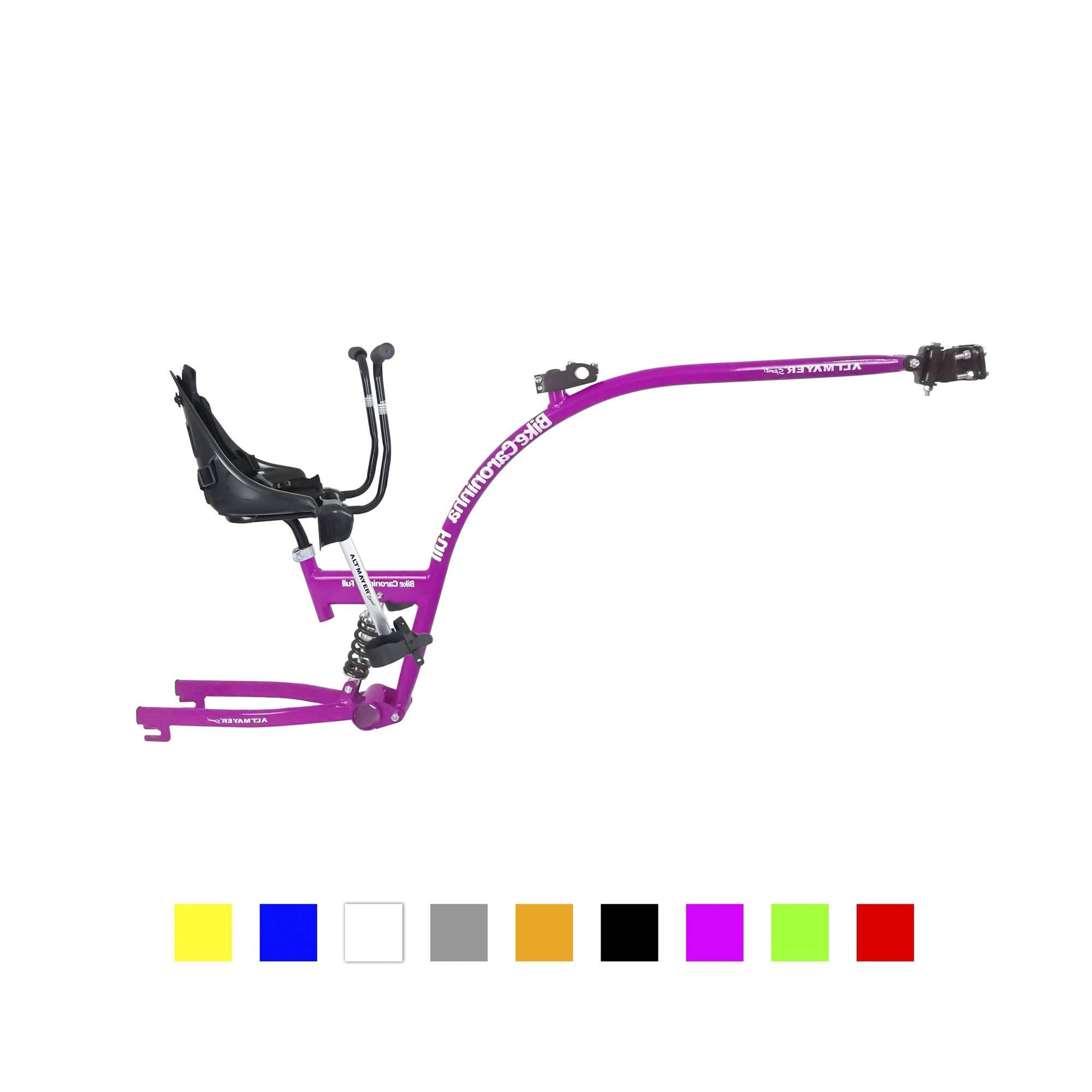 Bike Caroninha Baby Full Quadro Rosa com Assento Preto