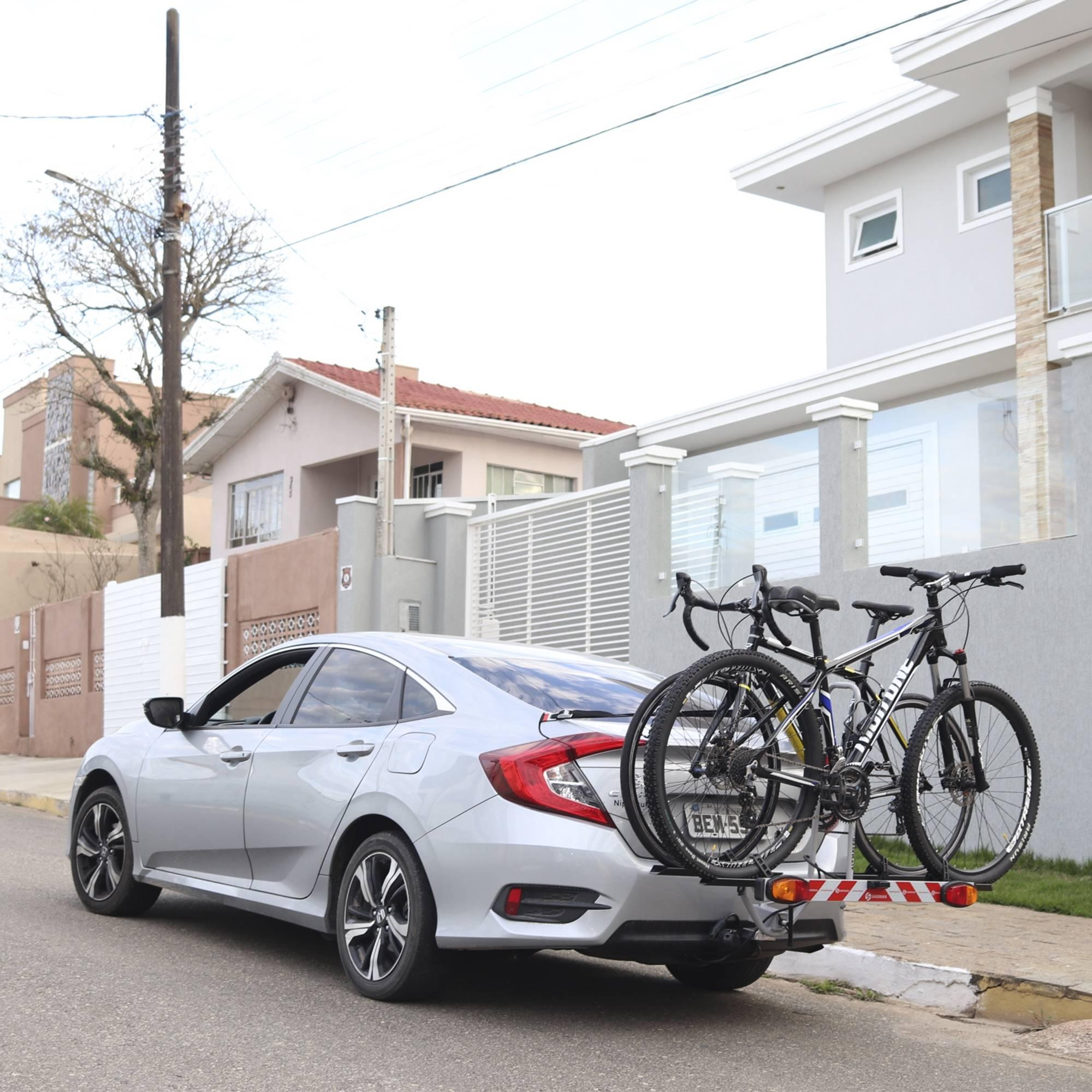 Transbike para Bola de Engate com Canaleta e Sinalizador p/2 Bicicleta