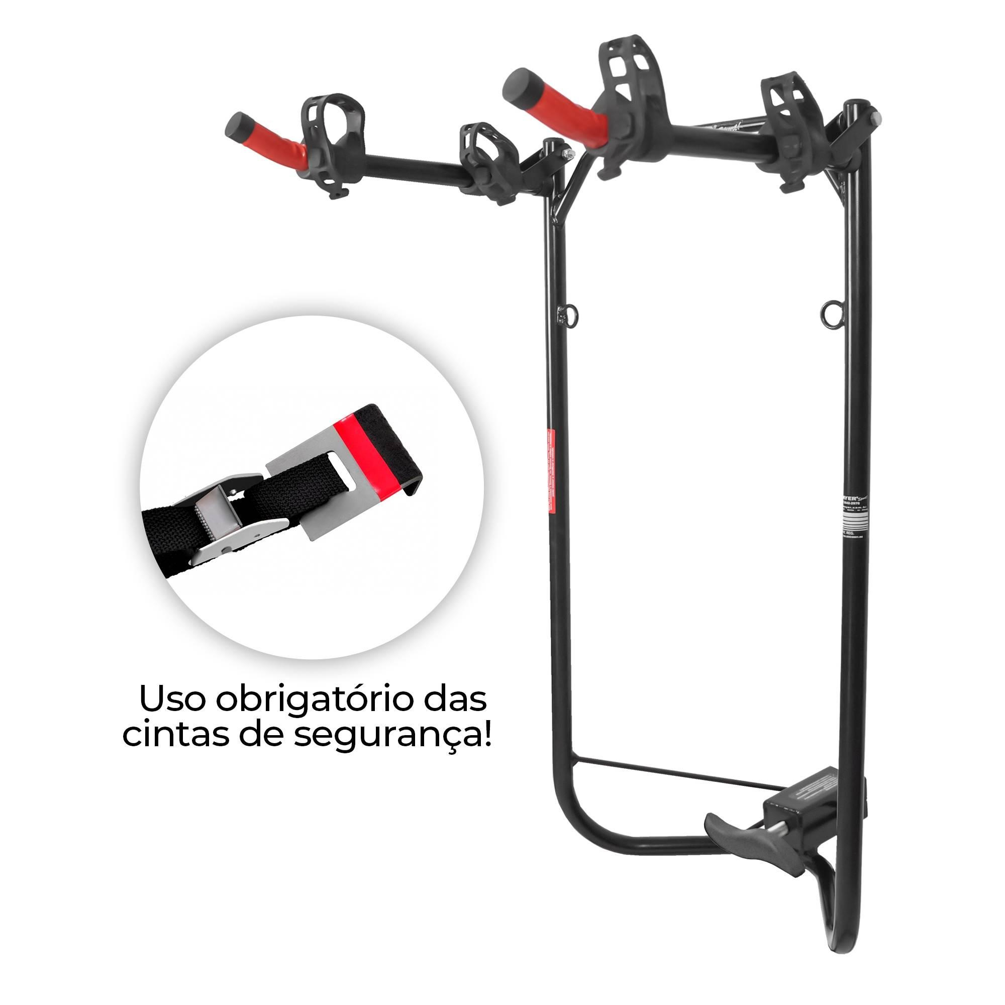 Transbike Fixa Fácil para Veículos com Estepe p/2 Bicicletas