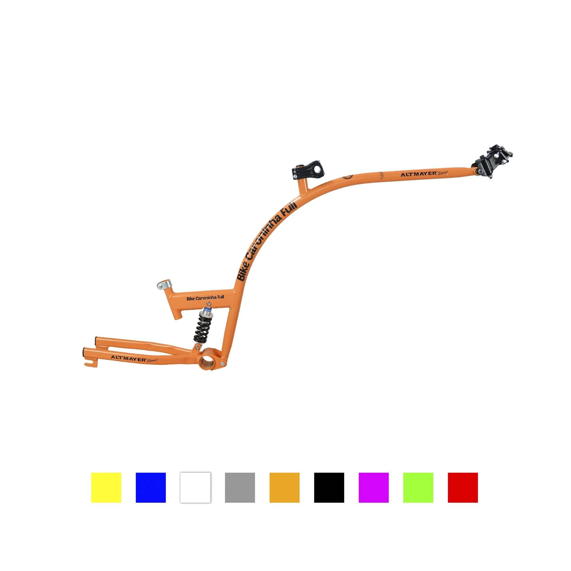 Bike Caroninha Full Reboque Infantil com Amortecedor - Apenas o Quadro -  Laranja