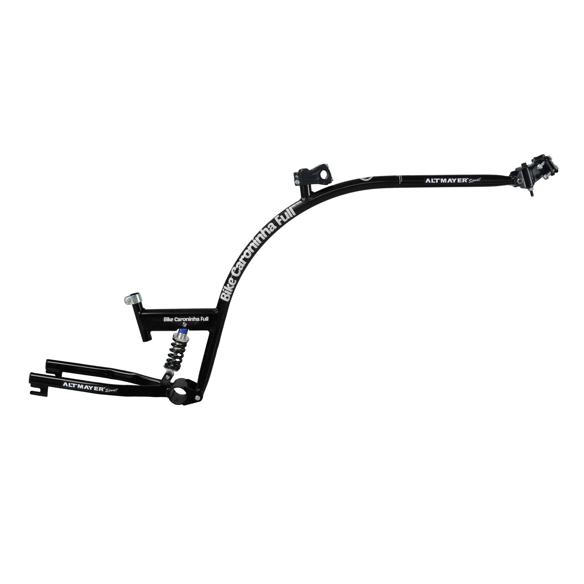 Bike Caroninha Full Reboque Infantil com Amortecedor - Apenas o Quadro - Preta