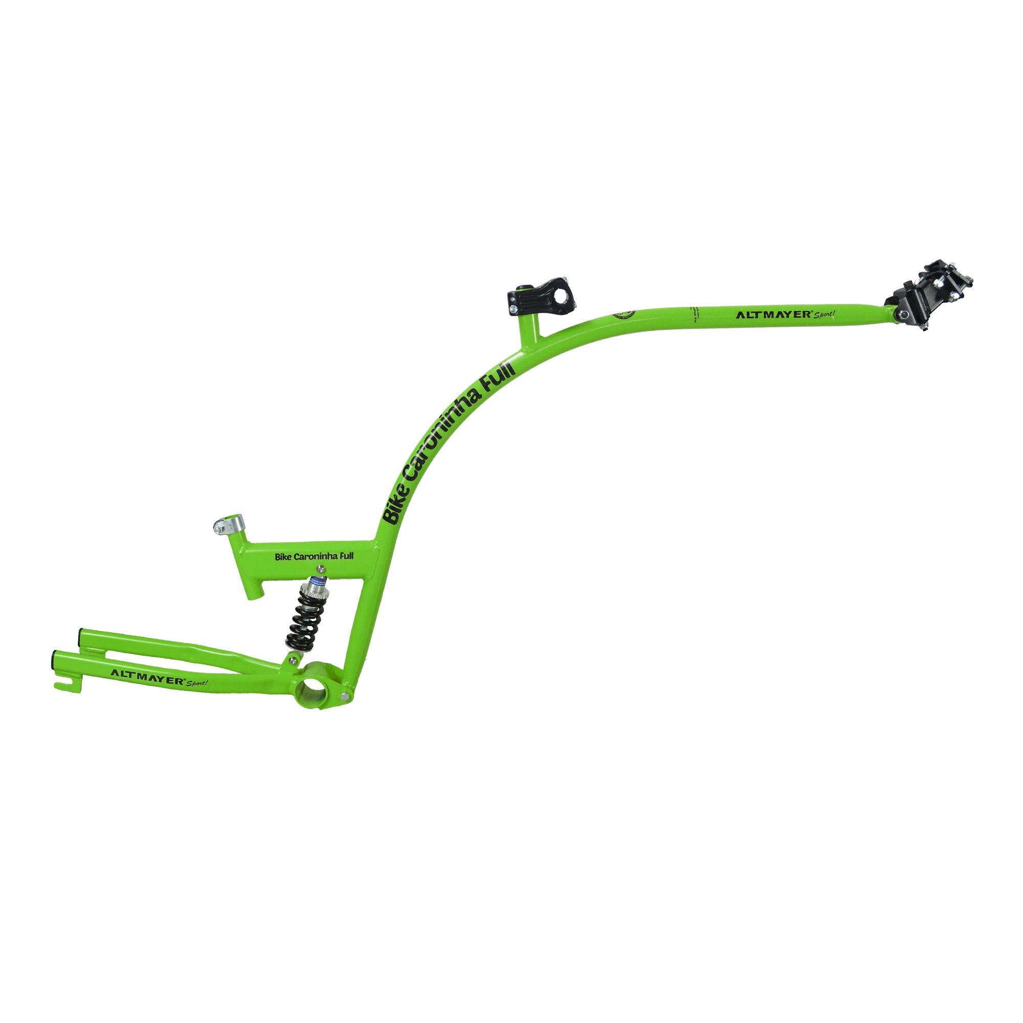 Bike Caroninha Full Reboque Infantil com Amortecedor - Apenas o Quadro - Verde