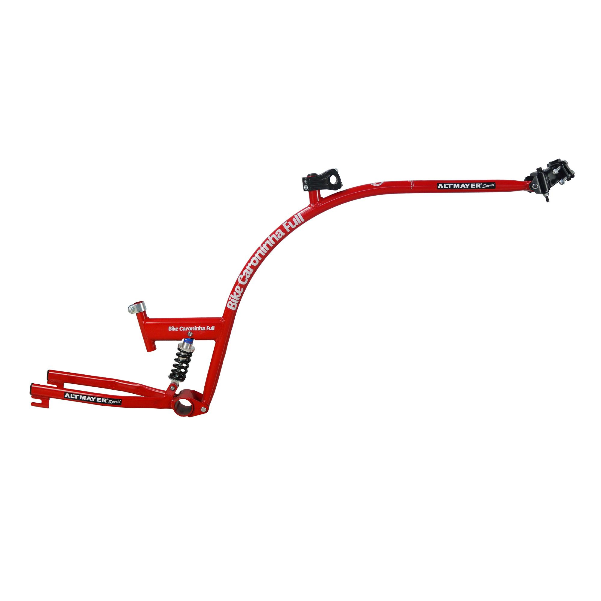 Bike Caroninha Full Reboque Infantil com Amortecedor - Apenas o Quadro - Vermelha