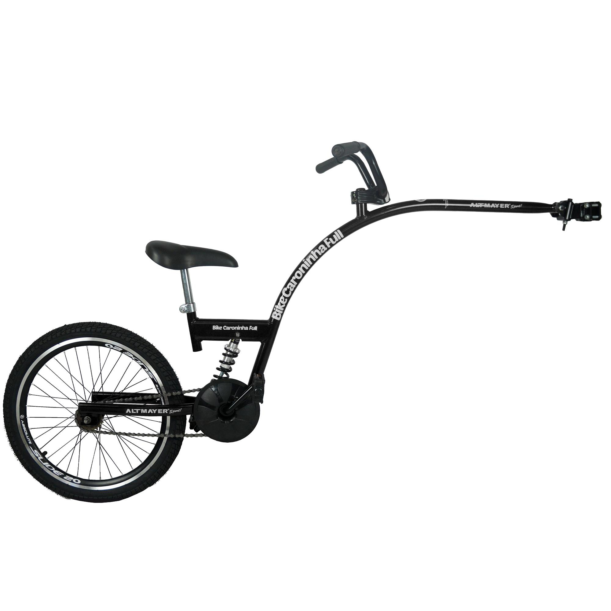 Bike Caroninha Full Reboque Infantil com Amortecedor - Preta