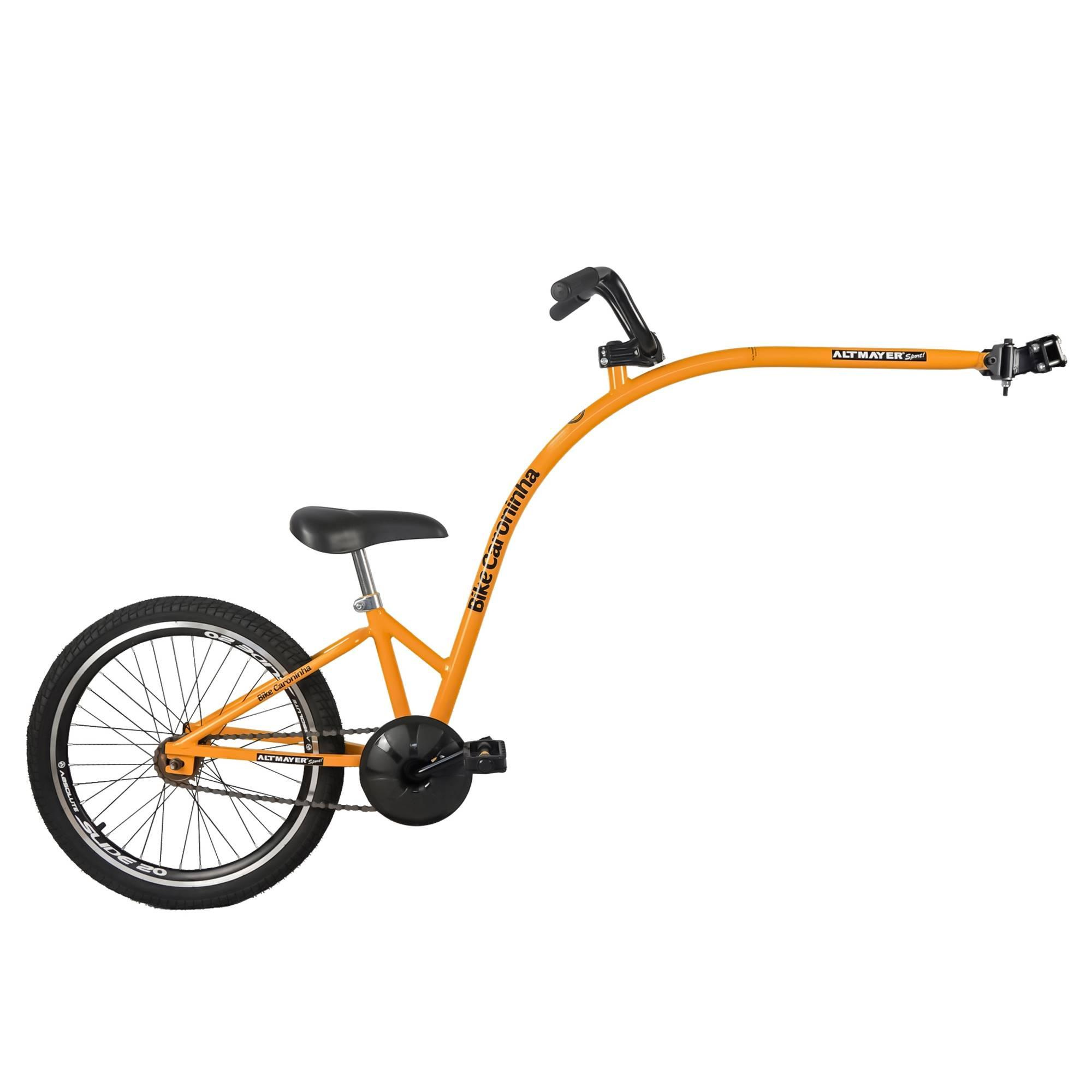Bike Caroninha Laranja Reboque Infantil