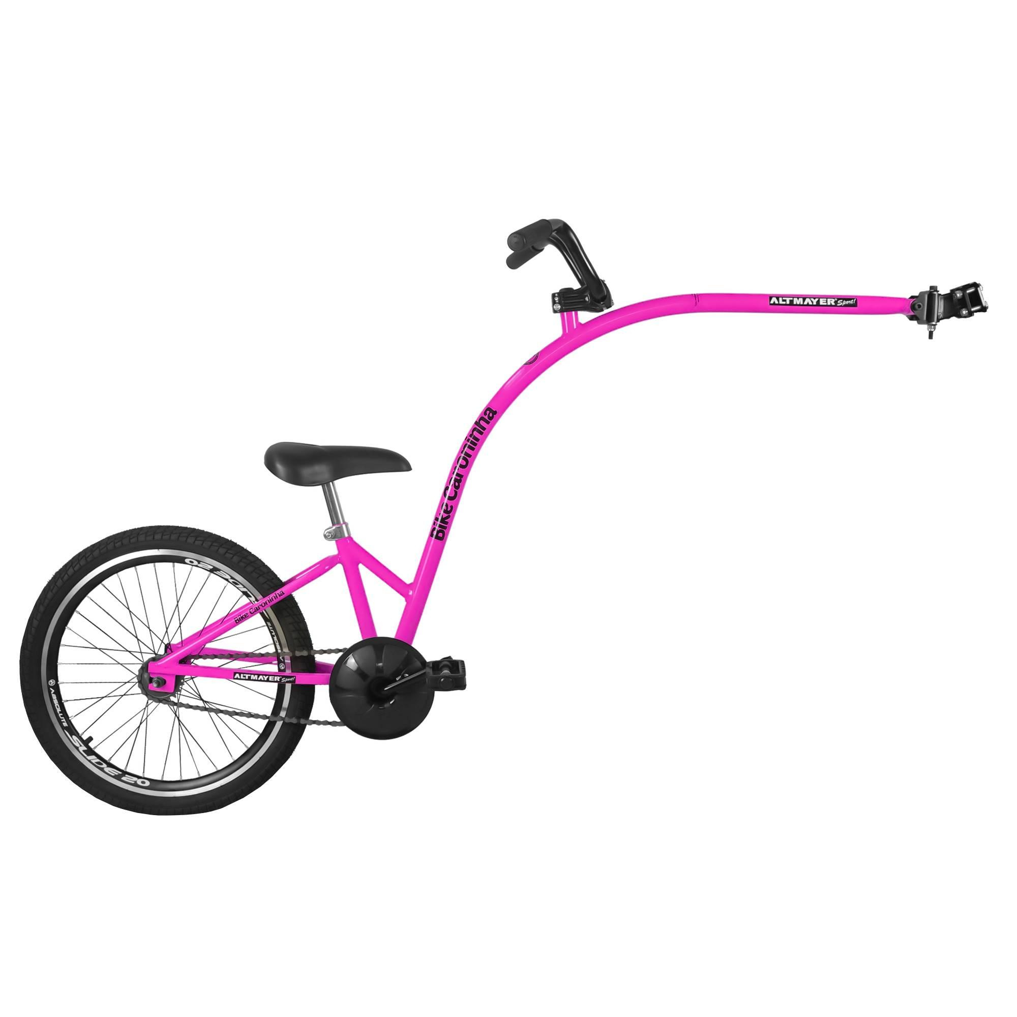 Bike Caroninha Rosa Reboque Infantil