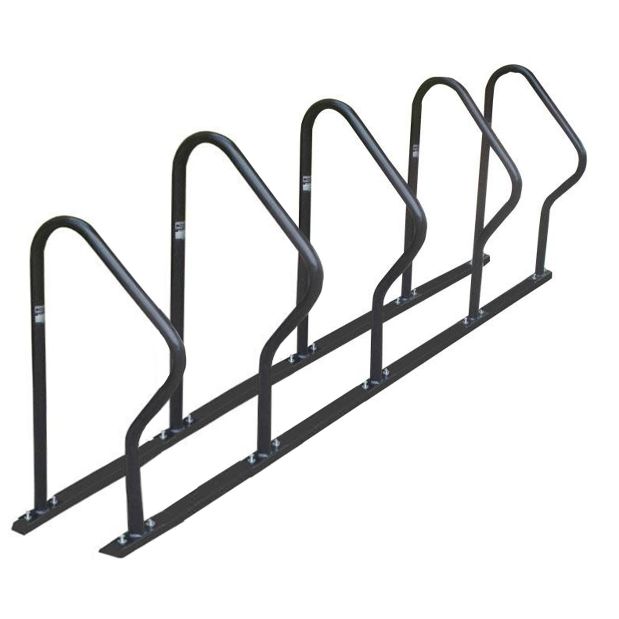 Bicicletario "R" com Trilho e 5Rs p/parafusar- Galvanizado