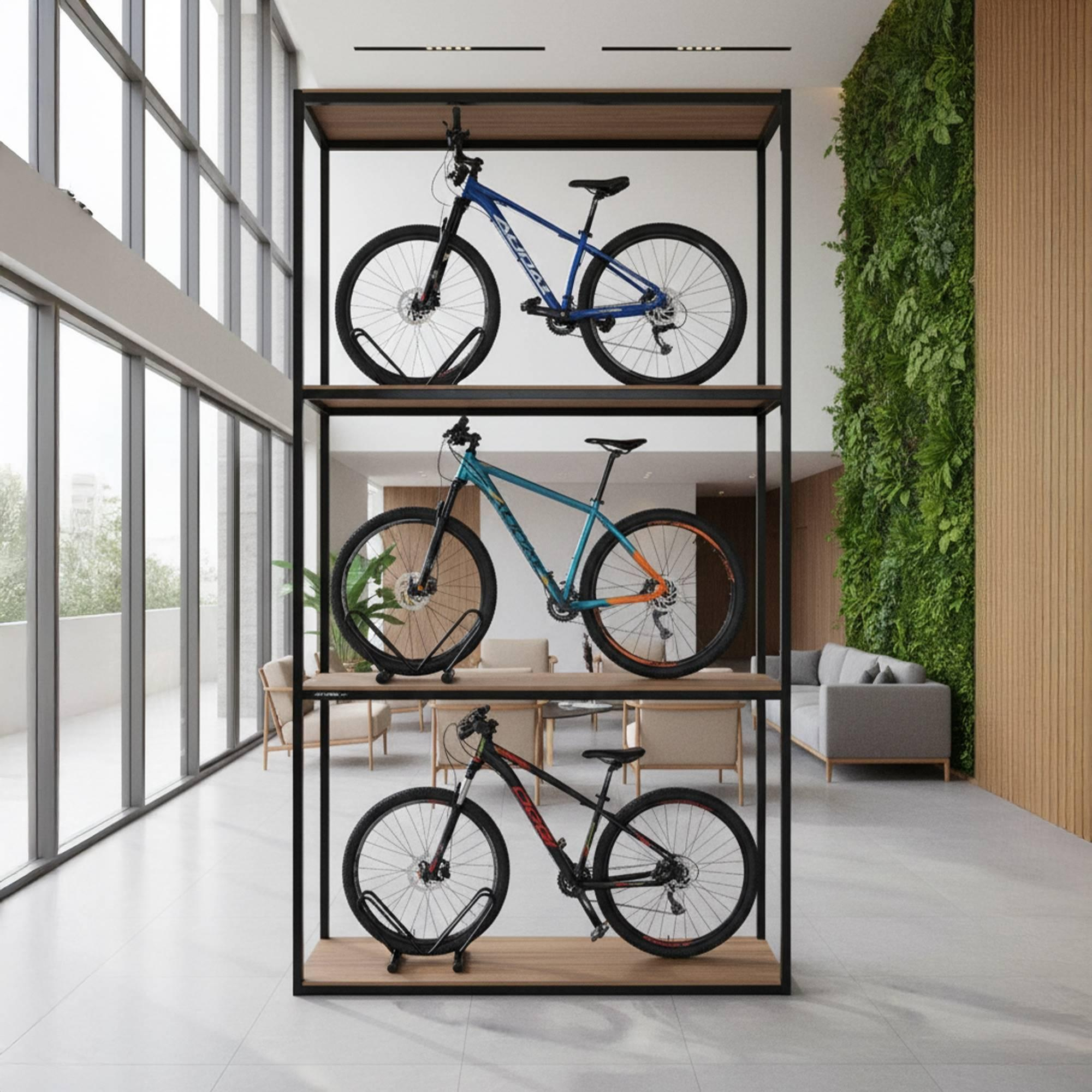 Expositor/ Bicicletário Showcase 3 Andares