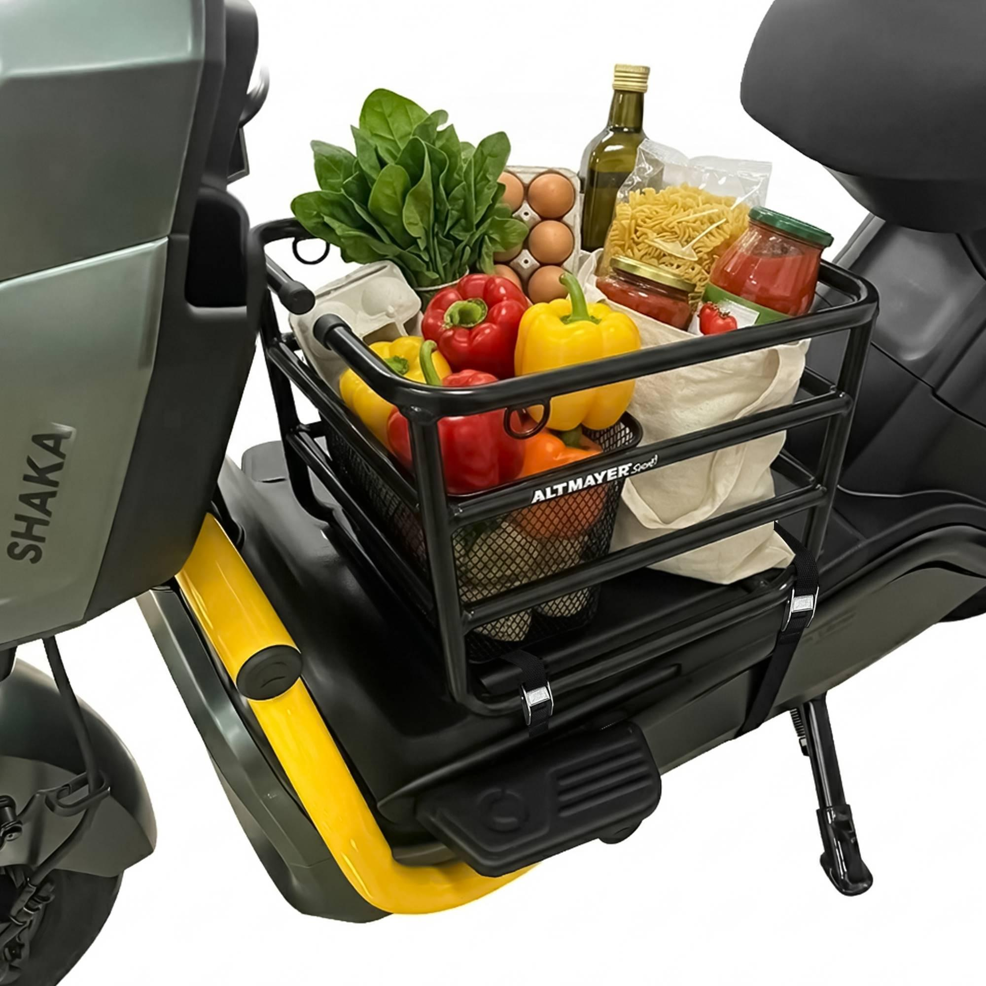 CestoMultiuso Transporte de Compras/Pets  para Scooter Elétrica