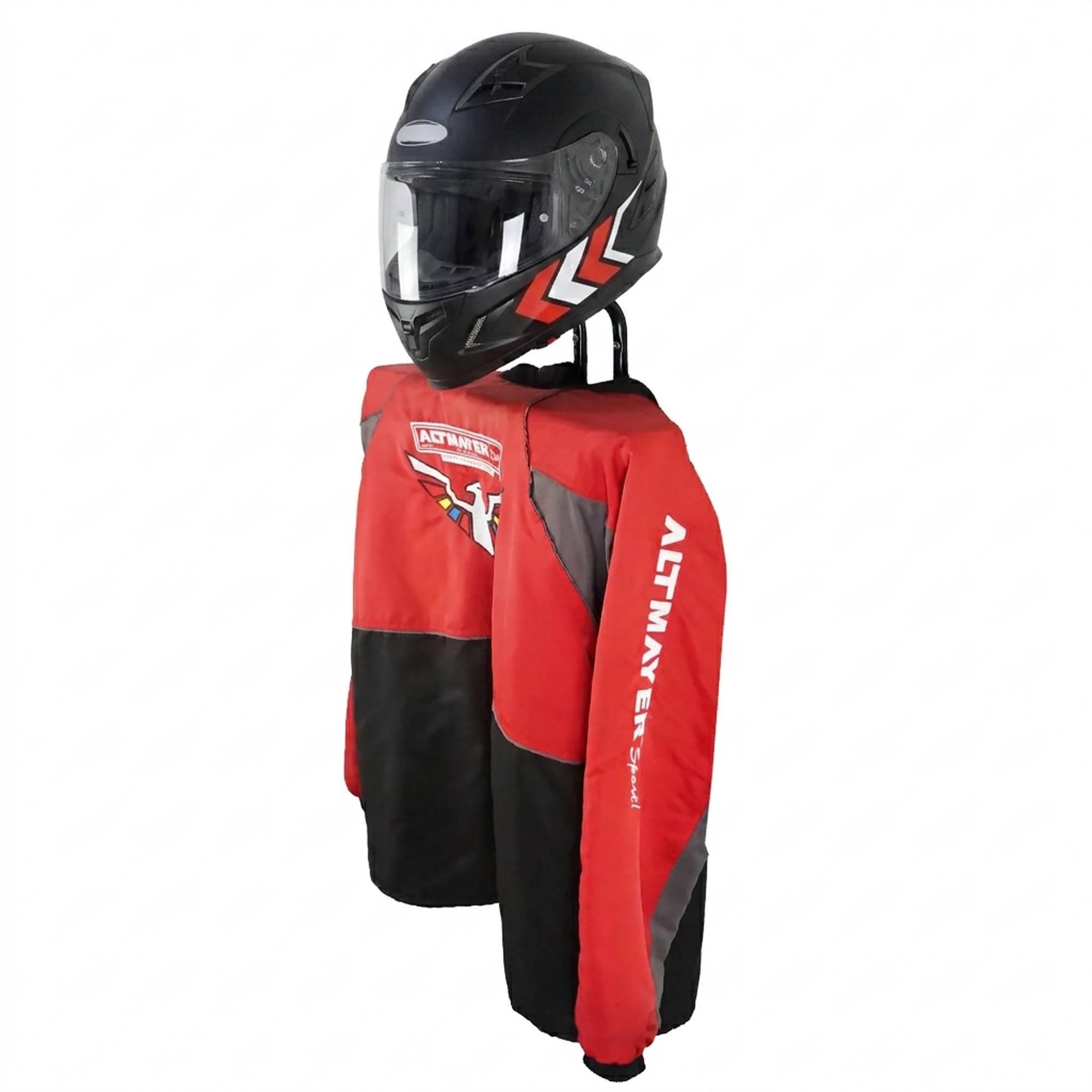 Suporte para Capacete com Cabide para Capa de Chuva
